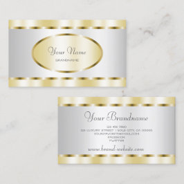 Berufliche Augen, die Gold und Silber auffangen Visitenkarte