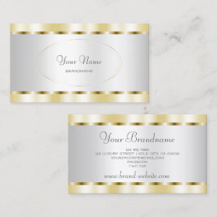 Berufliche Augen, die Gold und Silber auffangen Visitenkarte