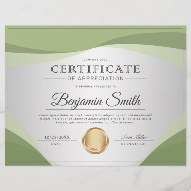 Berufliche Auszeichnung Flyer (Vorne)