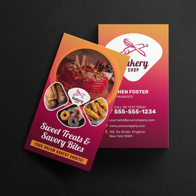 Berufliche Bäckerei Shop Süßigkeiten Leckereien Ko Visitenkarte (Von Creator hochgeladen)