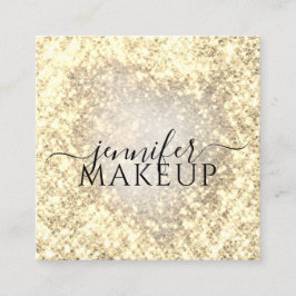 Berufliche Beauty Makeuty Beauty Glitzer Golden Quadratische Visitenkarte
