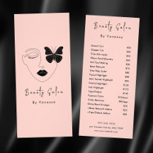 Berufliche Beauty Salon Preislisten