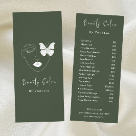 Berufliche Beauty Salon Preislisten Werbekarte