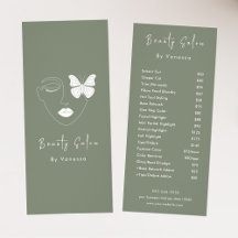 Berufliche Beauty Salon Preislisten