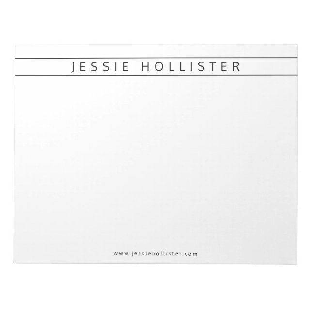 Berufliche Bezeichnung und Informationen Notizblock (Vorderseite)