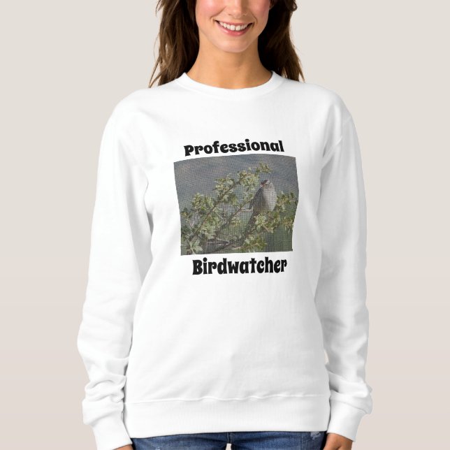 Berufliche Birdwatcher Sparrow Mosaikart Sweatshirt (Vorderseite)