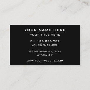 Berufliche Black Business Card Visitenkarte