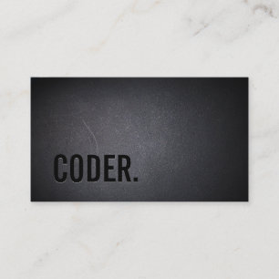 Berufliche Black Out Coder-Visitenkarte Visitenkarte