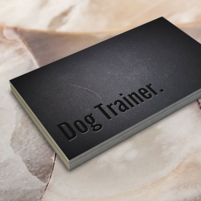 Berufliche Black Out Dog Training Business Card Visitenkarte (Von Creator hochgeladen)