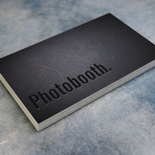 Berufliche Black Out Foto Booth Business Card Visitenkarte