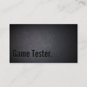 Berufliche Black-Out Game Testing Business Card Visitenkarte