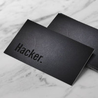 Berufliche Black Out Hacker Business Card