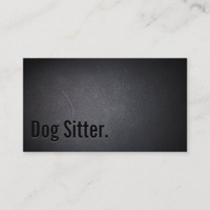 Berufliche Black Out Hund Sitter Business Card Visitenkarte