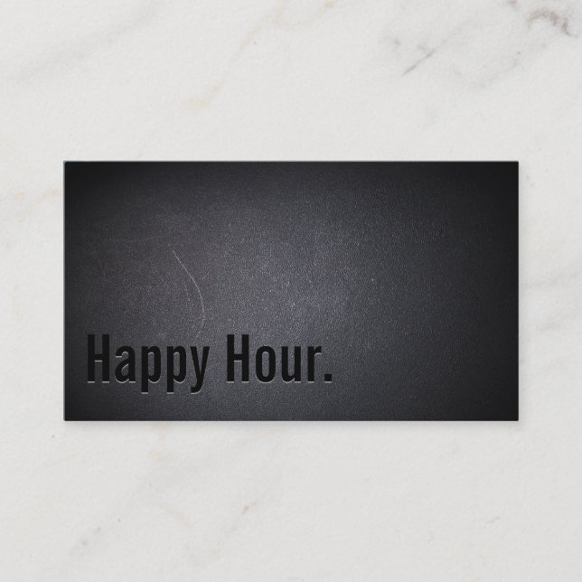 Berufliche Black Out Liquor Bar Business Card Visitenkarte (Vorderseite)