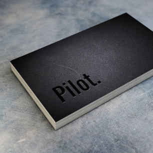 Berufliche Black Out Piloten Business Card Visitenkarte