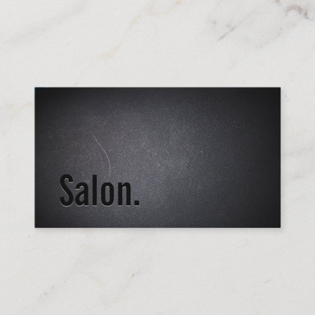 Berufliche Black Out Salon Business Card Visitenkarte (Vorderseite)