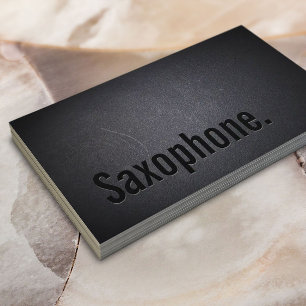 Berufliche Black-Out Saxophon Business Card Visitenkarte