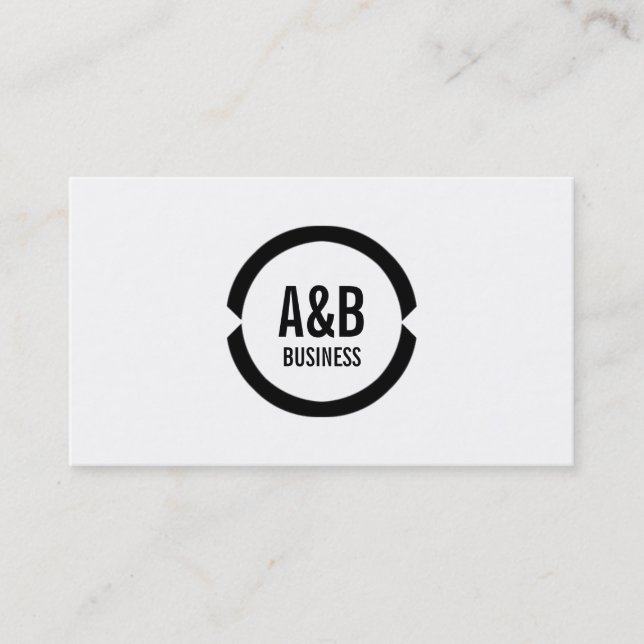 Berufliche Black Ring Barkeeper Business Card Visitenkarte (Vorderseite)