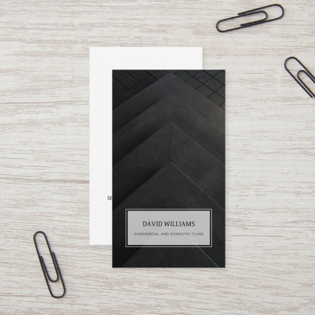Berufliche Bodenbelag- und TilerVisitenkarte Visitenkarte (Vorderseite/Rückseite Beispiel)