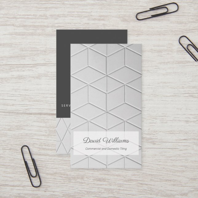 Berufliche Bodenbelag- und TilerVisitenkarte Visitenkarte (Vorderseite/Rückseite Beispiel)