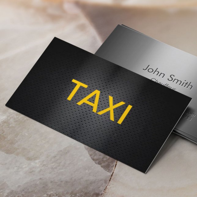 Berufliche Bold Taxi Business Card Visitenkarte (Von Creator hochgeladen)