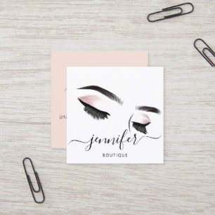 Berufliche Boutique Makeup Eyelashes Quadratische Visitenkarte
