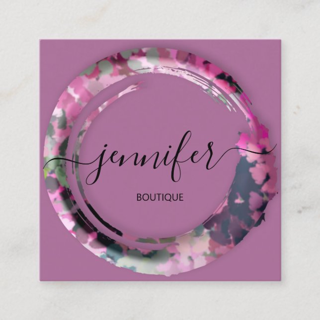 Berufliche Boutique Mimetic Camouflage Militär Quadratische Visitenkarte (Vorderseite)