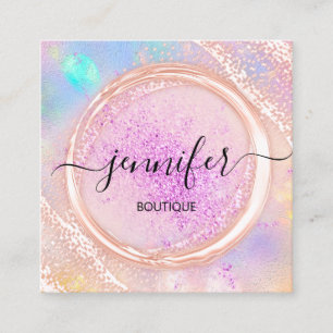 Berufliche Boutique Shop Beauty Logo Quadratische Visitenkarte