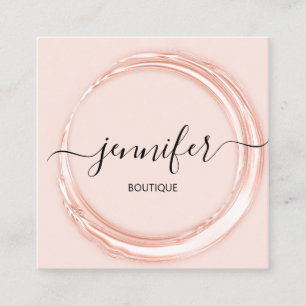 Berufliche Boutique Shop Schönheit Makeuty Pink Quadratische Visitenkarte