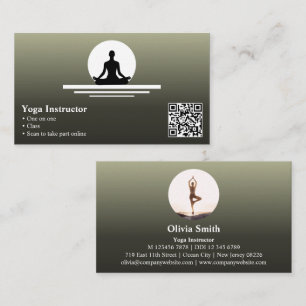 Berufliche braune Yogakarte mit Foto Treuekarte