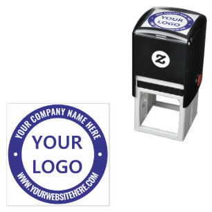 Berufliche Briefmarke der Website mit Ihrem Logo Permastempel