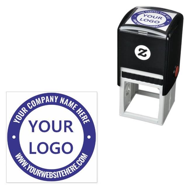 Berufliche Briefmarke der Website mit Ihrem Logo Permastempel (Beispiel)