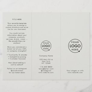 Berufliche Broschüre "Gray Trifold"
