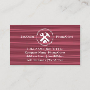 Berufliche Buildwerkzeuge für Tischlerwerkzeuge Visitenkarte