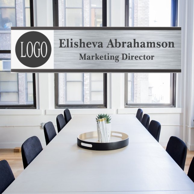 Berufliche Bürotür-Signatur SIlver-Namensplatte Türschild (Von Creator hochgeladen)