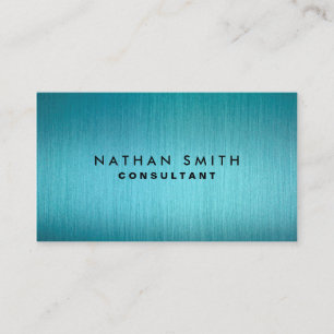 Berufliche Business Card für modernes Blue Metal Visitenkarte