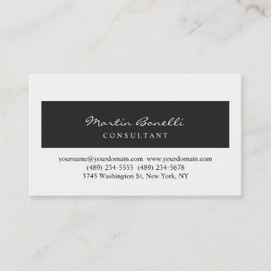 Berufliche Business Card Schwarz/Weiß Visitenkarte