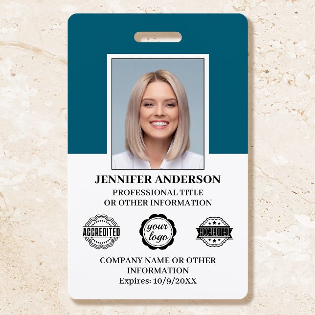 Berufliche Business Employee ID Security Aquamarin Ausweis (Von Creator hochgeladen)