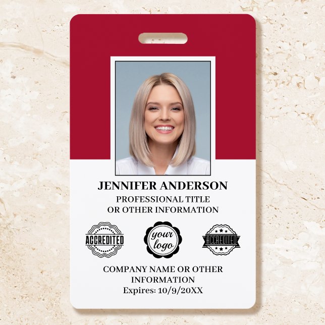Berufliche Business Employee ID Security Red Ausweis (Von Creator hochgeladen)