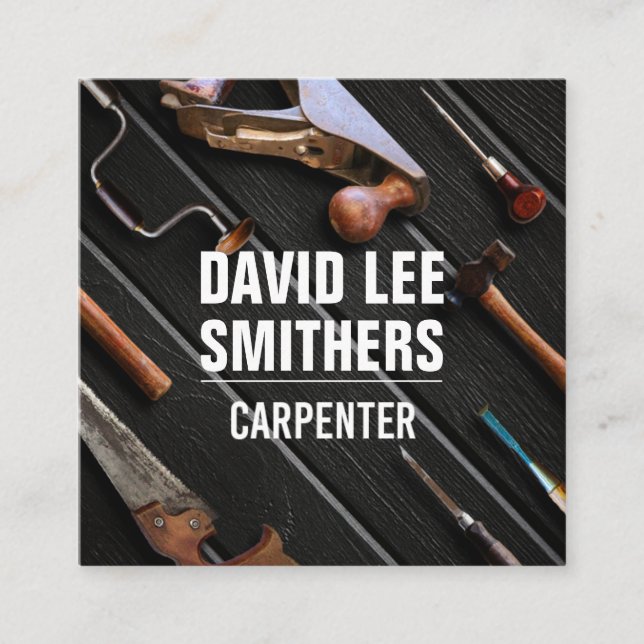 Berufliche Carrier-Tools Quadratische Visitenkarte (Vorderseite)