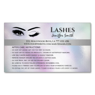 Berufliche chische holografische Lashes Magnetische Visitenkarte