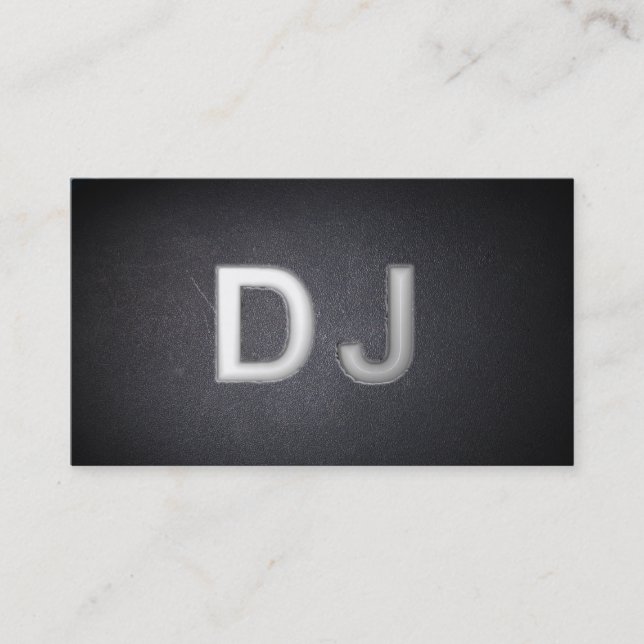 Berufliche Coole Coal Black DJ Business Card Visitenkarte (Vorderseite)