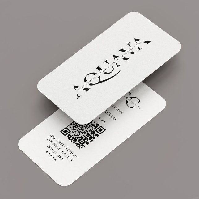 Berufliche Corporate Monogram White Modern Visitenkarte (Professional Corporate Monogram White Modern Business Card
)