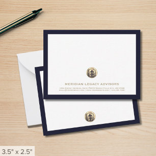 Berufliche "Custom Gold"-Logo-Business-Note Mitteilungskarte