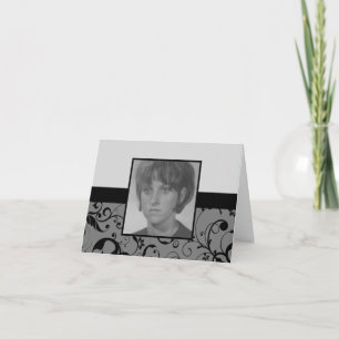 berufliche Damast-Gedenkkarte Ankündigung