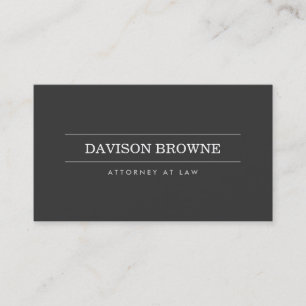 Berufliche "Dark Gray Business Card" Visitenkarte