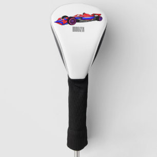 Berufliche Darstellung des Cartoon von Rennfahrzeu Golf Headcover