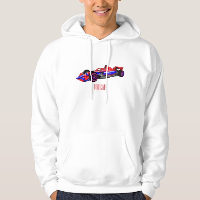 Berufliche Darstellung des Cartoon von Rennfahrzeu Hoodie (Vorderseite)