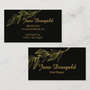 Berufliche dennoch elegante klassische schwarze visitenkarte