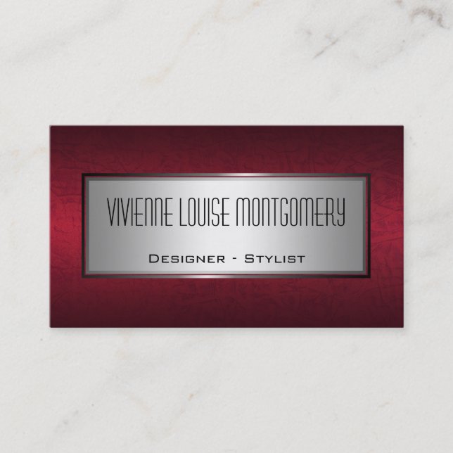 Berufliche Designerkarte für moderne Leder Visitenkarte (Vorderseite)